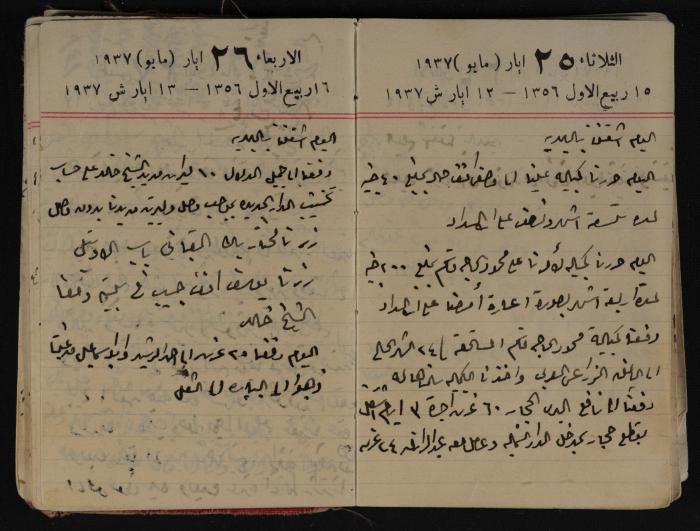 مذكرات عبد الرحمن الحاج إبراهيم، طولكرم، 1937