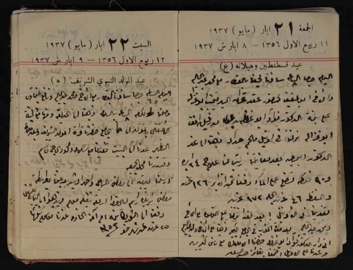 مذكرات عبد الرحمن الحاج إبراهيم، طولكرم، 1937