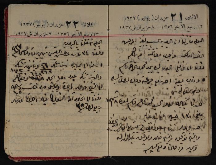 مذكرات عبد الرحمن الحاج إبراهيم، طولكرم، 1937