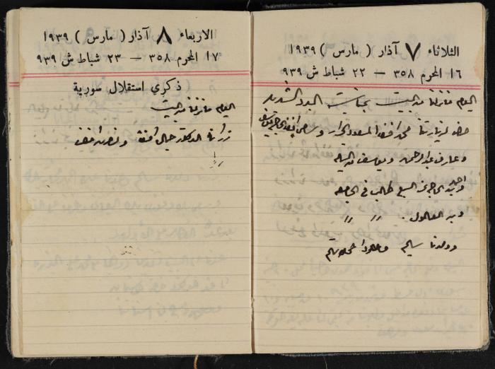 مذكرات عبد الرحمن الحاج إبراهيم، طولكرم، 1939