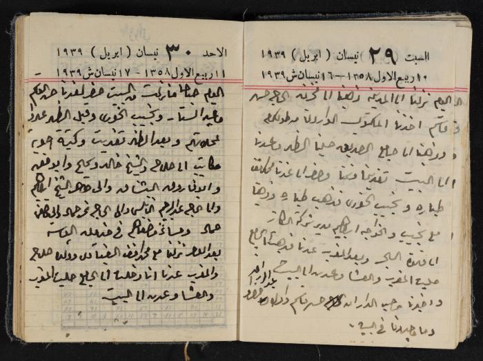 مذكرات عبد الرحمن الحاج إبراهيم، طولكرم، 1939