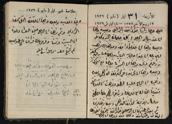 مذكرات عبد الرحمن الحاج إبراهيم، طولكرم، 1939