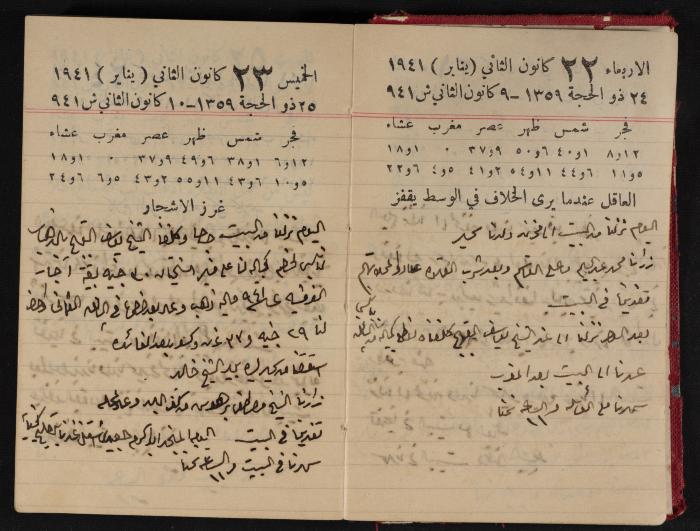 Abdel-Rahman al-Haj Ibrahim Diaries, Tulkarm, 1941