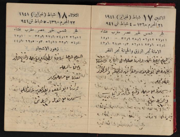 Abdel-Rahman al-Haj Ibrahim Diaries, Tulkarm, 1941