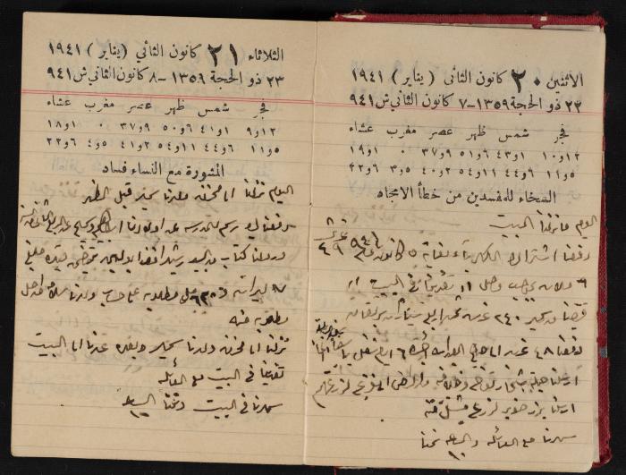 Abdel-Rahman al-Haj Ibrahim Diaries, Tulkarm, 1941
