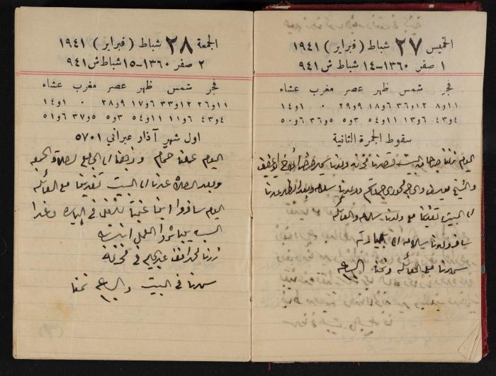 Abdel-Rahman al-Haj Ibrahim Diaries, Tulkarm, 1941