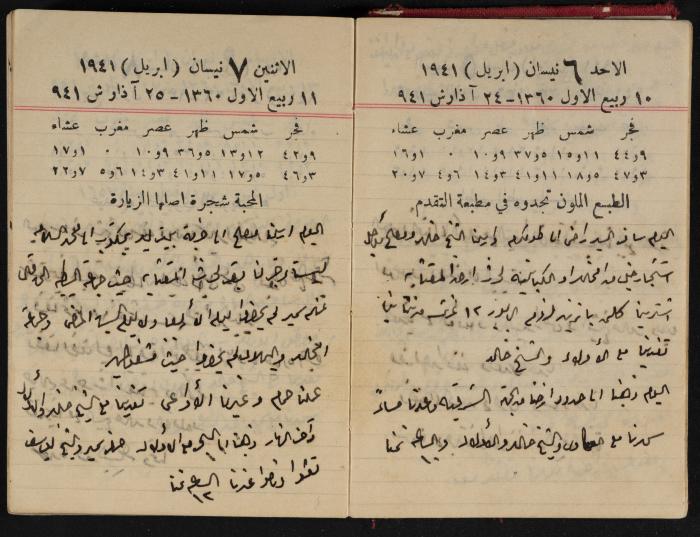 Abdel-Rahman al-Haj Ibrahim Diaries, Tulkarm, 1941