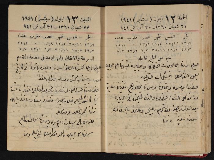Abdel-Rahman al-Haj Ibrahim Diaries, Tulkarm, 1941