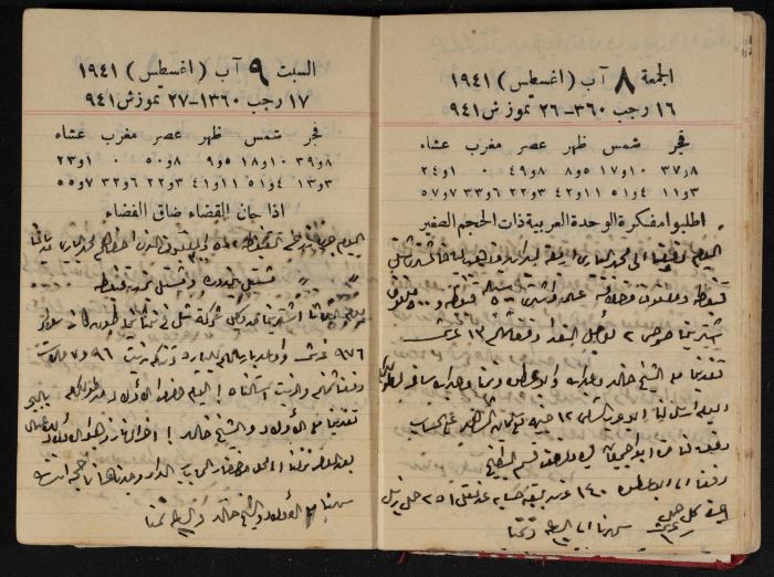 Abdel-Rahman al-Haj Ibrahim Diaries, Tulkarm, 1941