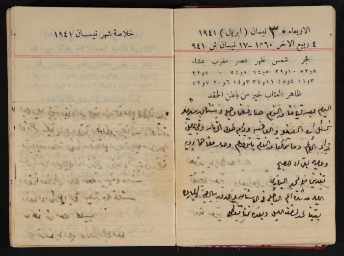 Abdel-Rahman al-Haj Ibrahim Diaries, Tulkarm, 1941