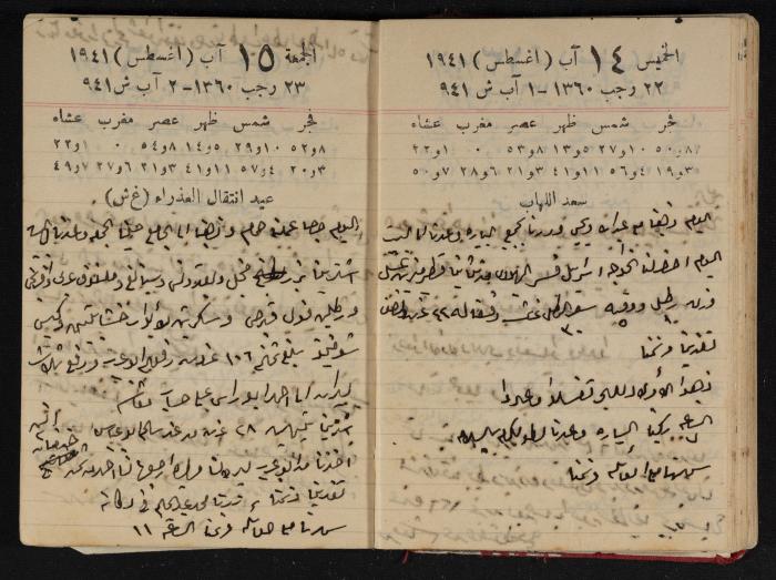 Abdel-Rahman al-Haj Ibrahim Diaries, Tulkarm, 1941