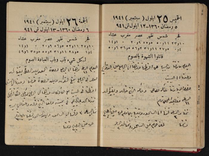Abdel-Rahman al-Haj Ibrahim Diaries, Tulkarm, 1941