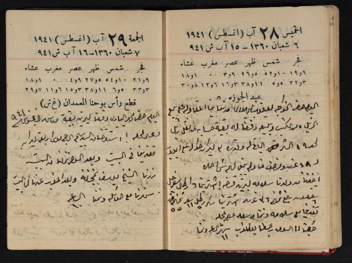 Abdel-Rahman al-Haj Ibrahim Diaries, Tulkarm, 1941