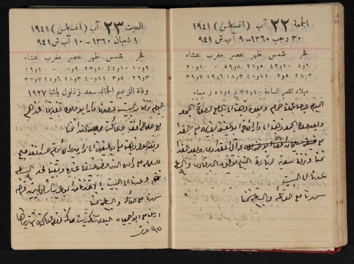 Abdel-Rahman al-Haj Ibrahim Diaries, Tulkarm, 1941