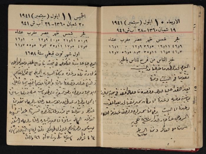 Abdel-Rahman al-Haj Ibrahim Diaries, Tulkarm, 1941