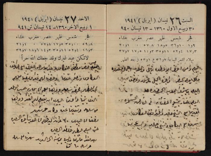 Abdel-Rahman al-Haj Ibrahim Diaries, Tulkarm, 1941