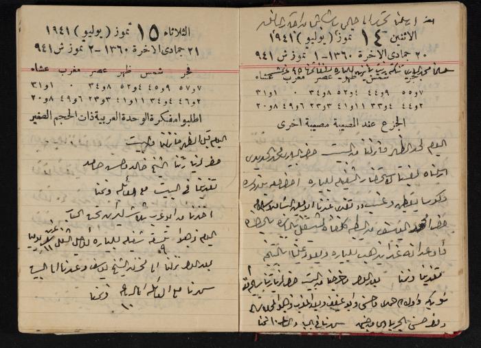 Abdel-Rahman al-Haj Ibrahim Diaries, Tulkarm, 1941