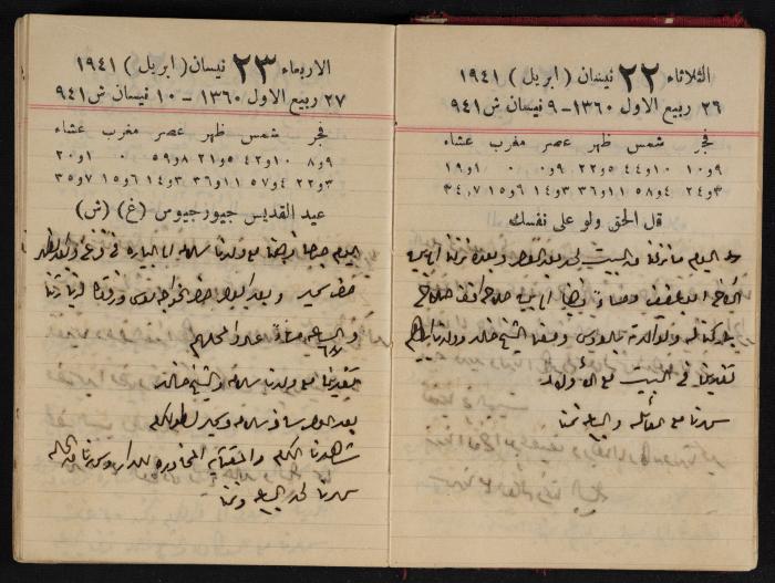Abdel-Rahman al-Haj Ibrahim Diaries, Tulkarm, 1941