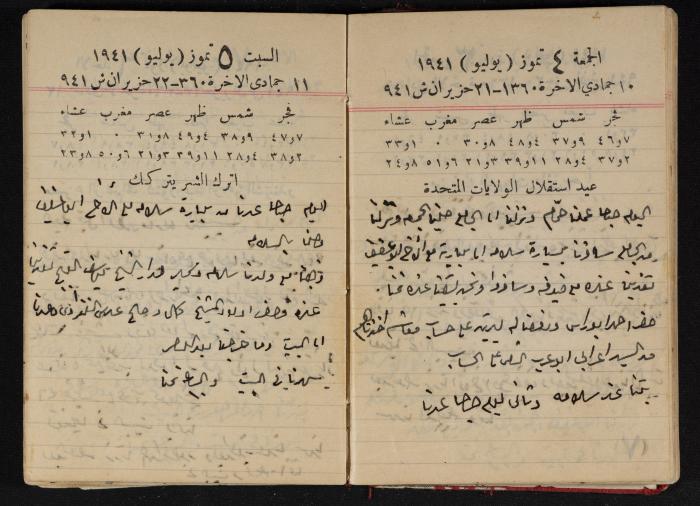 Abdel-Rahman al-Haj Ibrahim Diaries, Tulkarm, 1941