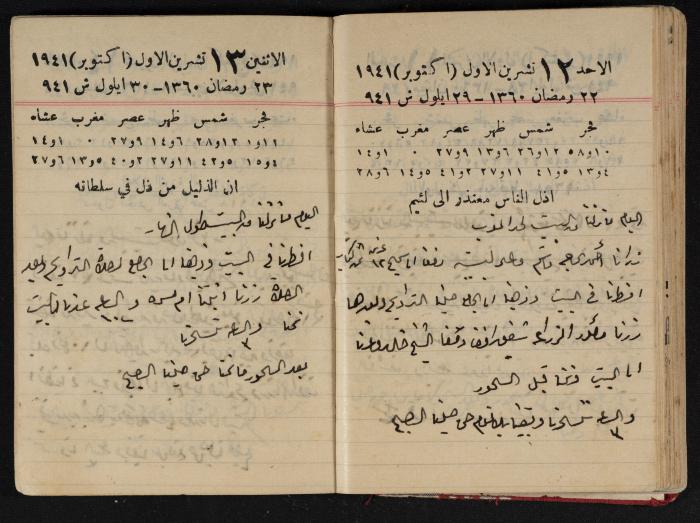 Abdel-Rahman al-Haj Ibrahim Diaries, Tulkarm, 1941