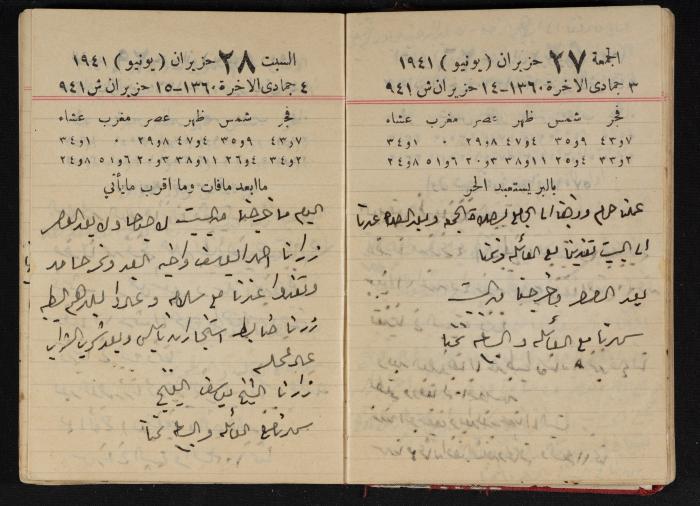 Abdel-Rahman al-Haj Ibrahim Diaries, Tulkarm, 1941