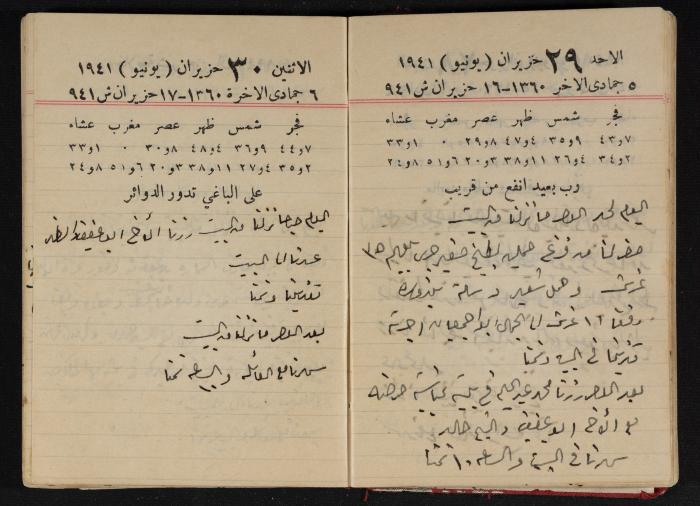 Abdel-Rahman al-Haj Ibrahim Diaries, Tulkarm, 1941
