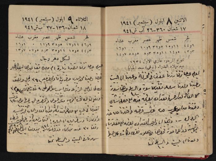 Abdel-Rahman al-Haj Ibrahim Diaries, Tulkarm, 1941