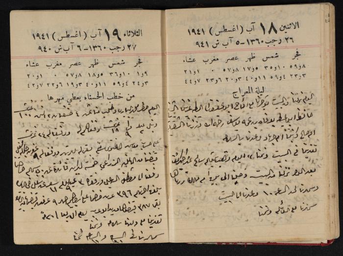 Abdel-Rahman al-Haj Ibrahim Diaries, Tulkarm, 1941