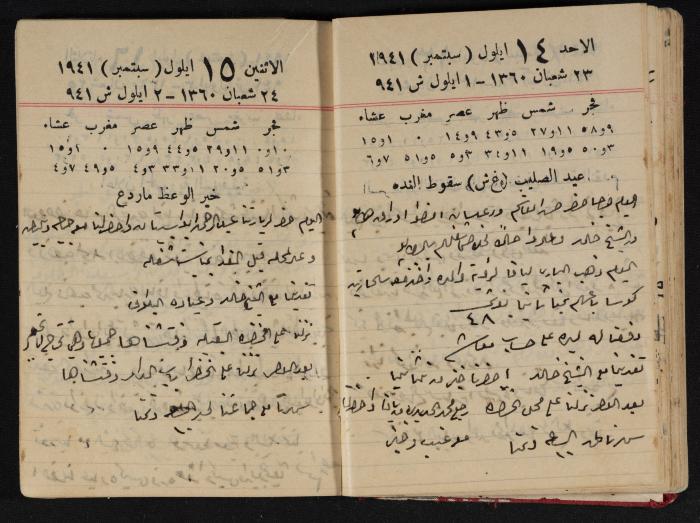 Abdel-Rahman al-Haj Ibrahim Diaries, Tulkarm, 1941