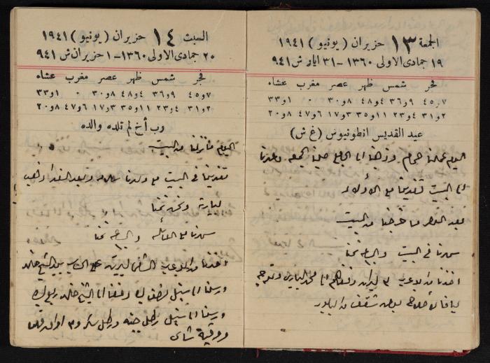 Abdel-Rahman al-Haj Ibrahim Diaries, Tulkarm, 1941
