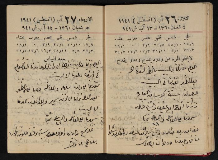 Abdel-Rahman al-Haj Ibrahim Diaries, Tulkarm, 1941