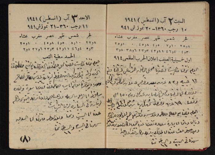 Abdel-Rahman al-Haj Ibrahim Diaries, Tulkarm, 1941