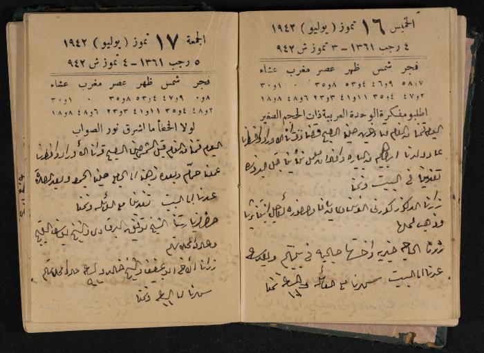 Abdel-Rahman al-Haj Ibrahim Diaries, Tulkarm, 1942