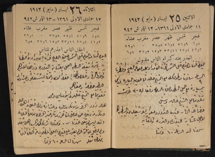 Abdel-Rahman al-Haj Ibrahim Diaries, Tulkarm, 1942