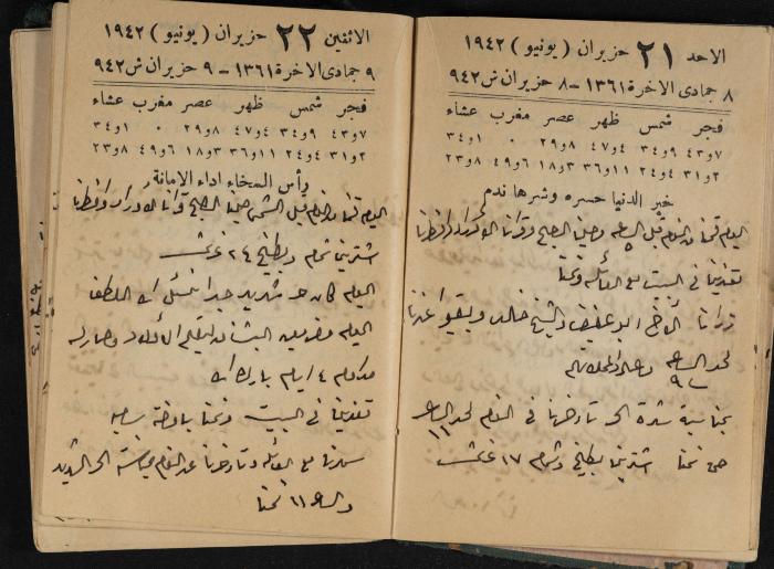 Abdel-Rahman al-Haj Ibrahim Diaries, Tulkarm, 1942