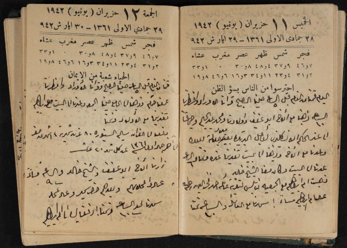 Abdel-Rahman al-Haj Ibrahim Diaries, Tulkarm, 1942