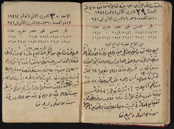 Abdel-Rahman al-Haj Ibrahim Diaries, Tulkarm, 1941