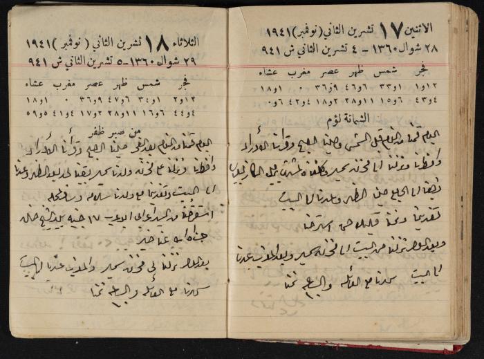 Abdel-Rahman al-Haj Ibrahim Diaries, Tulkarm, 1941
