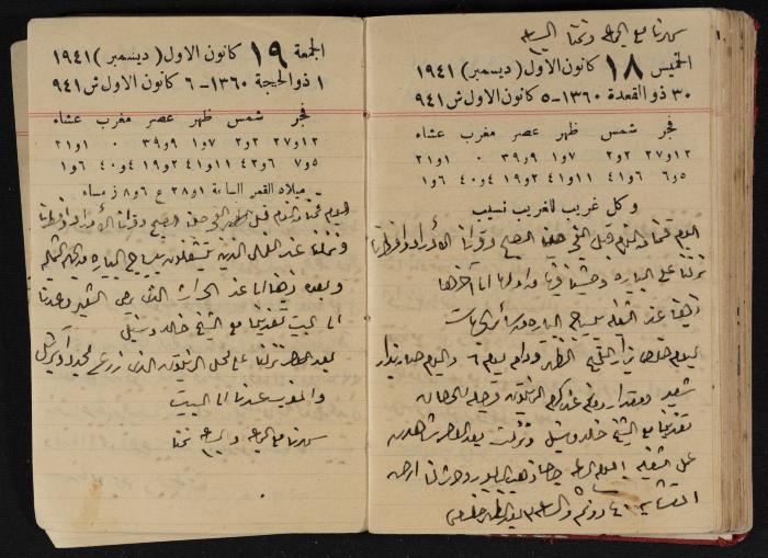Abdel-Rahman al-Haj Ibrahim Diaries, Tulkarm, 1941