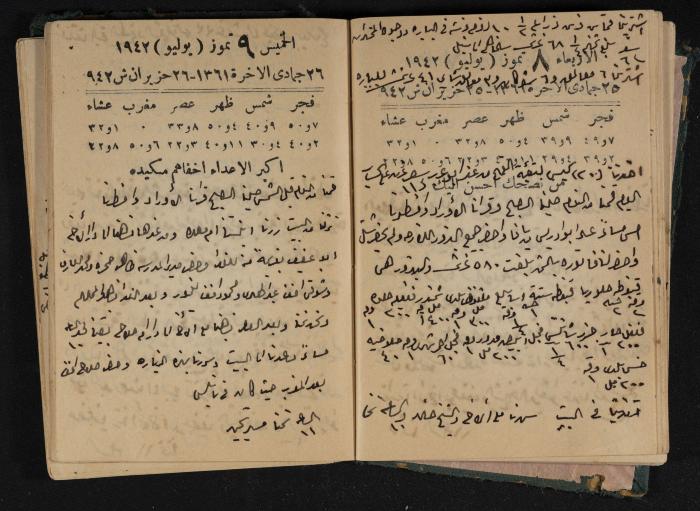 Abdel-Rahman al-Haj Ibrahim Diaries, Tulkarm, 1942