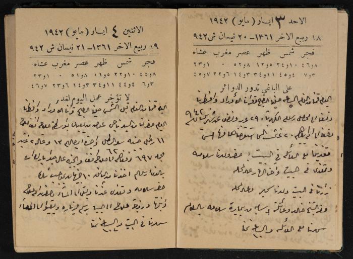 Abdel-Rahman al-Haj Ibrahim Diaries, Tulkarm, 1942
