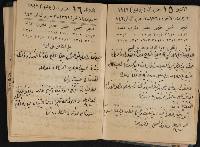 Abdel-Rahman al-Haj Ibrahim Diaries, Tulkarm, 1942