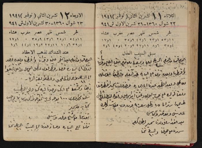 Abdel-Rahman al-Haj Ibrahim Diaries, Tulkarm, 1941