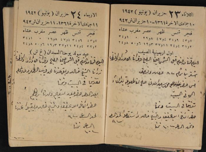Abdel-Rahman al-Haj Ibrahim Diaries, Tulkarm, 1942