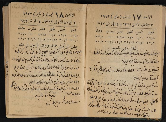 Abdel-Rahman al-Haj Ibrahim Diaries, Tulkarm, 1942