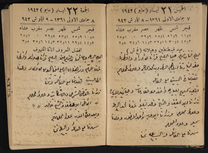 Abdel-Rahman al-Haj Ibrahim Diaries, Tulkarm, 1942