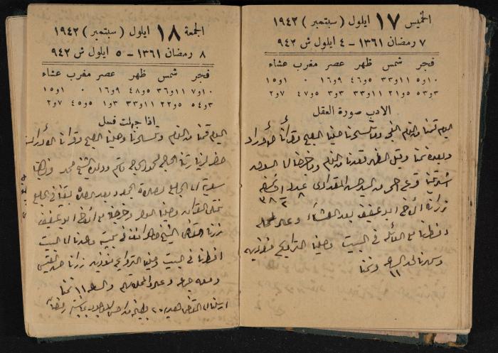 Abdel-Rahman al-Haj Ibrahim Diaries, Tulkarm, 1942