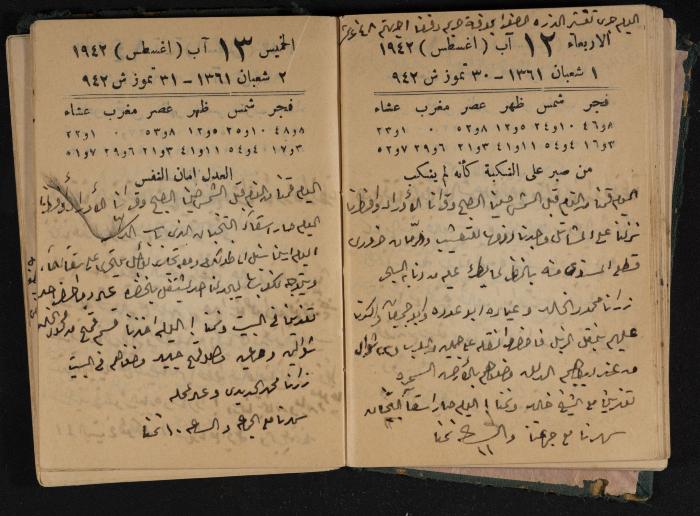 Abdel-Rahman al-Haj Ibrahim Diaries, Tulkarm, 1942