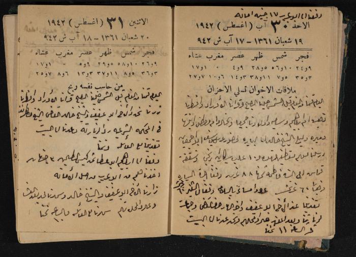 Abdel-Rahman al-Haj Ibrahim Diaries, Tulkarm, 1942