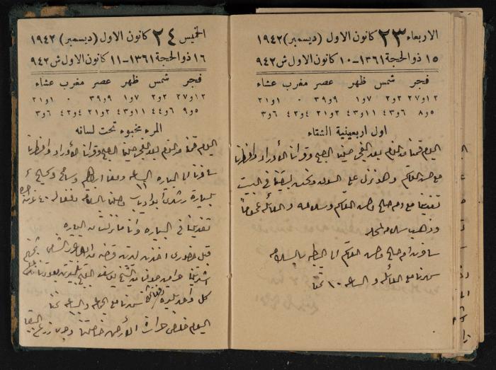 Abdel-Rahman al-Haj Ibrahim Diaries, Tulkarm, 1942